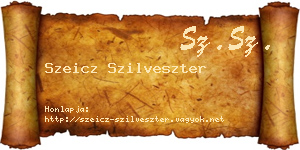 Szeicz Szilveszter névjegykártya