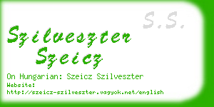 szilveszter szeicz business card